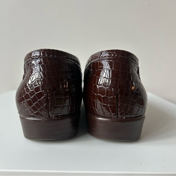 SAS Tripad Comfort Slip On Simplify Loafers 6.5N Brown Croc Moccasin Shiny USA - Picture 4 of 9